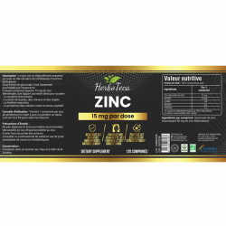 Zinc HerboTeca 15 mg – 120 Comprimés