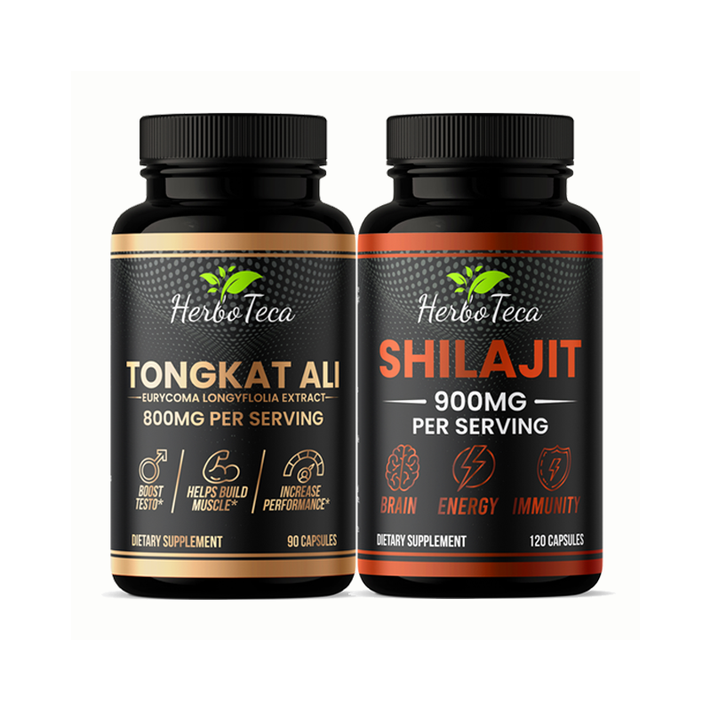 PACK PROMO  ENERGY & TEST BOOST TONGKAT ALI 800mg 90 caps + SHILAJIT 900mg 120 caps