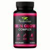 Flacon de Skin Glow Complex HerboTeca, complément alimentaire, 120 capsules, vue de face