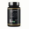 Flacon d’Ashwagandha Premium Edition HerboTeca, vue arrière avec tableau de valeurs nutritionnelles