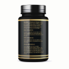 Flacon d’Elite Mag Glycinate Premium Edition HerboTeca, vue arrière avec description, mode d’utilisation et précautions d’emploi