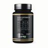 Flacon de Tongkat Ali Forte Premium Edition HerboTeca, vue arrière avec tableau de valeurs nutritionnelles