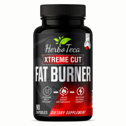 Pot de Xtreme Cut Fat Burner HerboTeca, 90 capsules, complément alimentaire