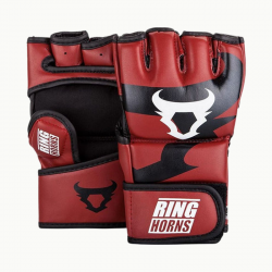 GANTS MMA RINGHORNS CHARGER ROUGE disponible chez nutrisport.ma Maroc