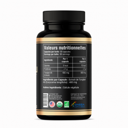 Tongkat Ali 800mg Biopharma Performances - 1 boîte de capsules pour énergie et vitalité
