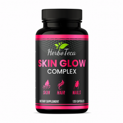 Pot de Skin Glow Complex HerboTeca, 120 capsules, peau, cheveux et ongles