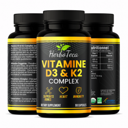 VITAMINE D3 & K2 COMPLEX - HERBOTECA 90 caps 45 servings